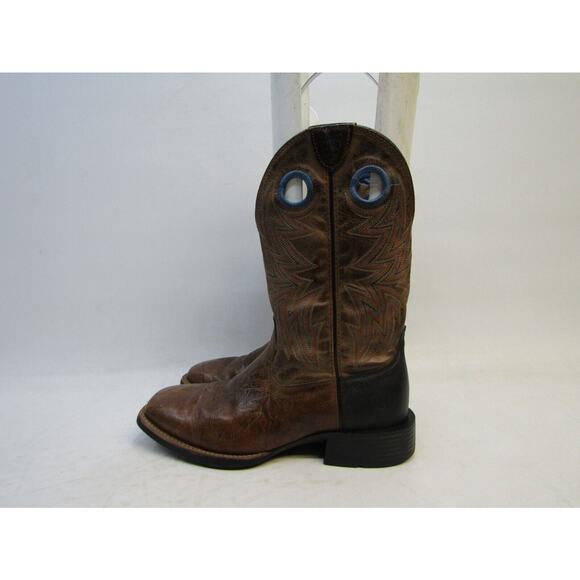 Ariat Mens Size 9 D Brown Leather Buckaroo Cowboy Western Boots main image 8